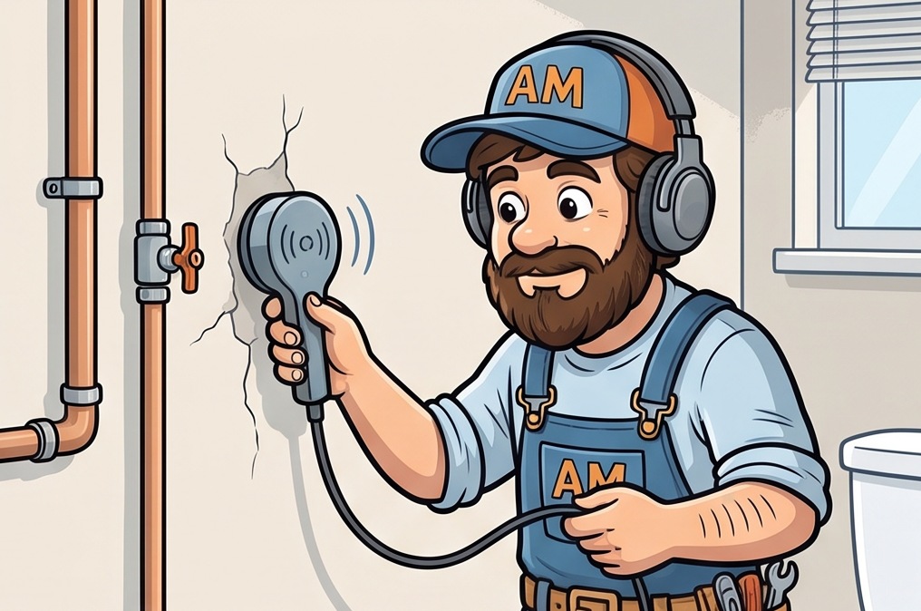 Mascotte AM Assistance : détection de fuite sur canalisation